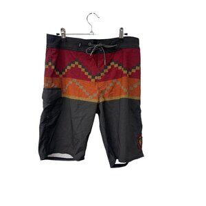VANS Mens Swim Surf Board Shorts Size 30 Cargo Pocket Nathan Fletcher NF